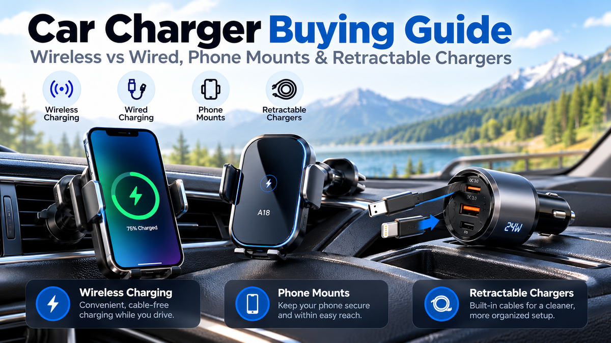 Car chargers comparison banner