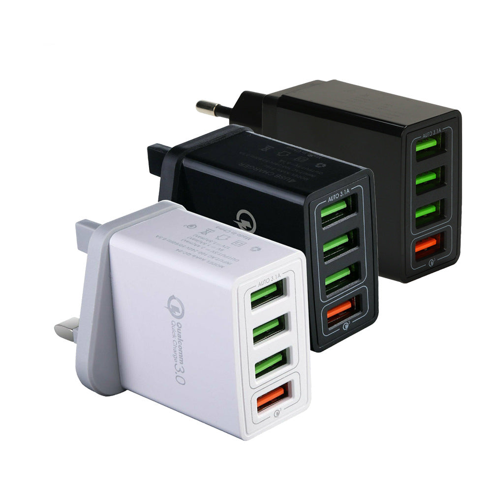 4-Port QC 3.0 Fast USB Wall Charger