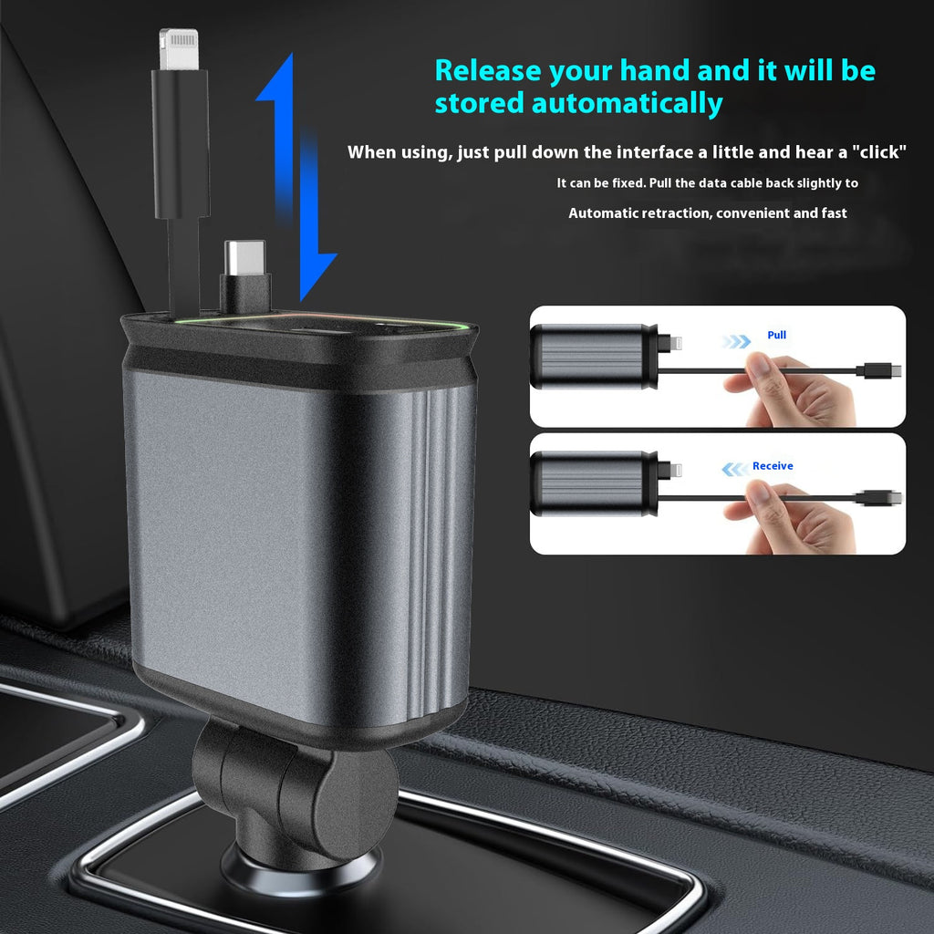 4-in-1 Retractable Car Charger