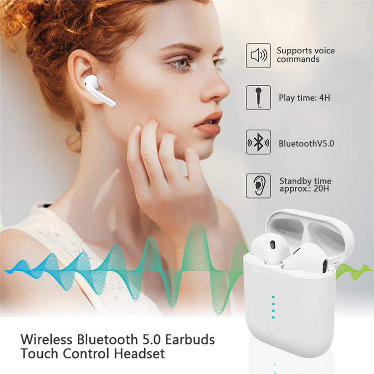 i30 TWS Wireless Bluetooth 5.0 Earbuds with Touch Control & Charging Case