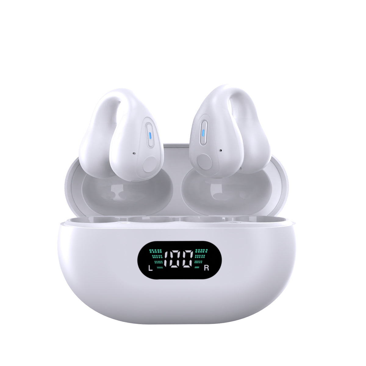 TWS Open-Ear Wireless Earbuds with Charging Display