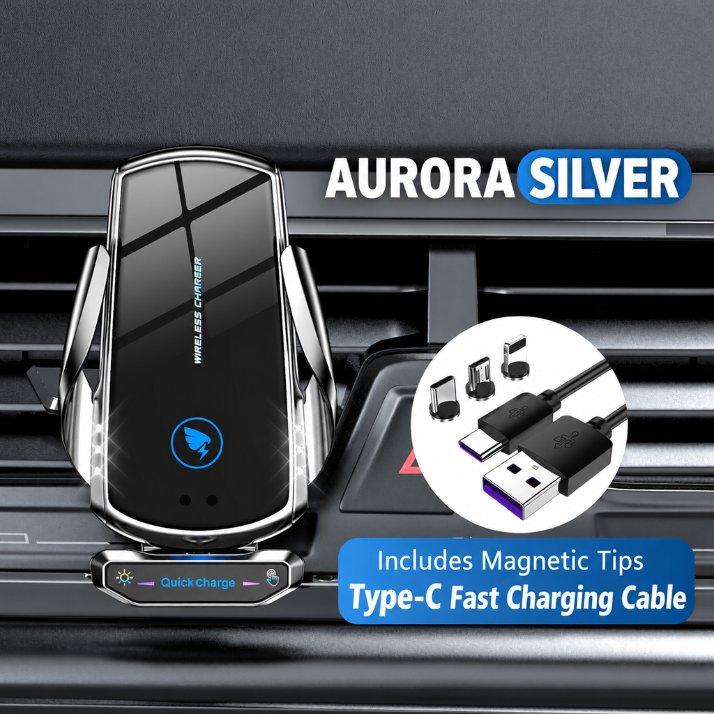 A18 Auto-Sensing Wireless Car Charger & Phone Mount