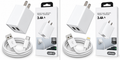 3.4A Dual USB Wall Charger with Charging Cable