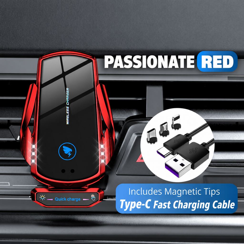 A18 Auto-Sensing Wireless Car Charger & Phone Mount