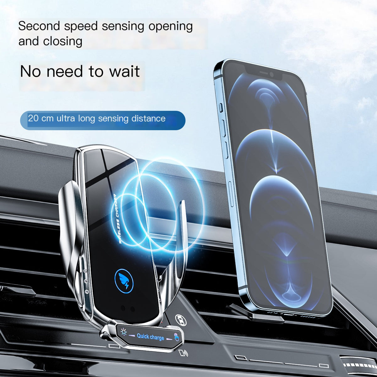 A18 Auto-Sensing Wireless Car Charger & Phone Mount
